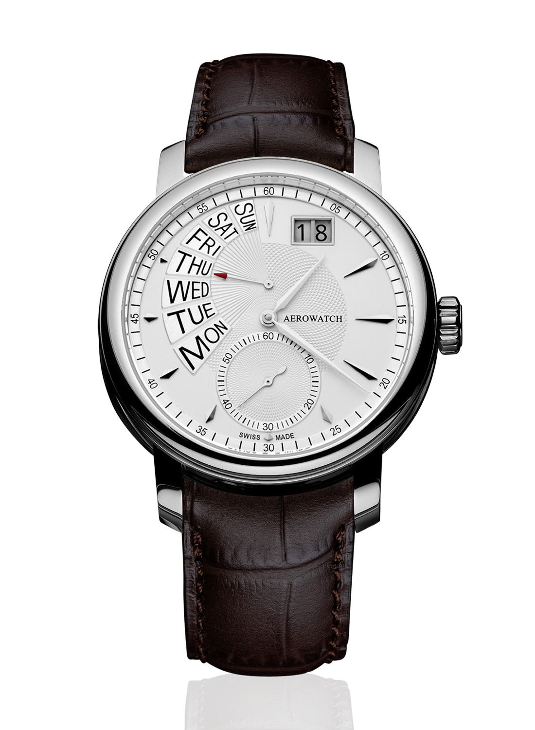 Herrenuhr, Armbanduhr, Herrenarmbanduhr, Aerowatch, Stahl, PVD, Quartz, Lederband, Stahlband, Uhr, Schweiz, Schweizer Uhren, Ronda, ETA, Uhrmacher, klassisch, elegant, sportlich, mondphase, sahak, faktor s, winterthur, zürich, Men's watch, wristwatch, men's watch, Aerowatch, steel, PVD, quartz, leather strap, steel strap, watch, Switzerland, Swiss watches, Ronda, ETA, watchmaker, classic, elegant, sporty, moonphase, sahak, faktor s, winterthur, zurich, swissmade, jewellery, jewelry