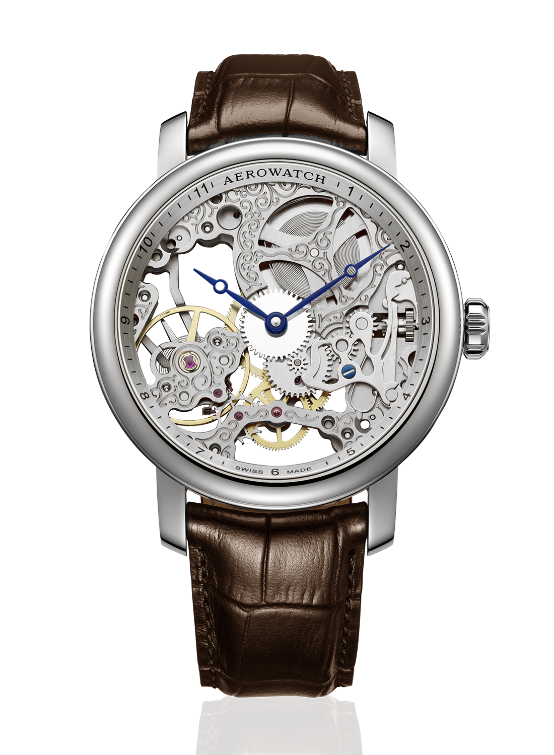 Herrenuhr, Armbanduhr, Herrenarmbanduhr, Aerowatch, Stahl, PVD, Handaufzug, Lederband, Stahlband, Uhr, Schweiz, Schweizer Uhren, Ronda, ETA, Uhrmacher, klassisch, elegant, sportlich, mondphase, sahak, faktor s, winterthur, zürich, Men's watch, wrist watch, men's wrist watch, Aerowatch, steel, PVD, manual wind, leather strap, steel strap, watch, Switzerland, Swiss watches, Selita, ETA, watchmaker, classic, elegant, sporty, moon phase, sahak, faktor s, winterthur, zurich, swissmade, jewellery, jewelry