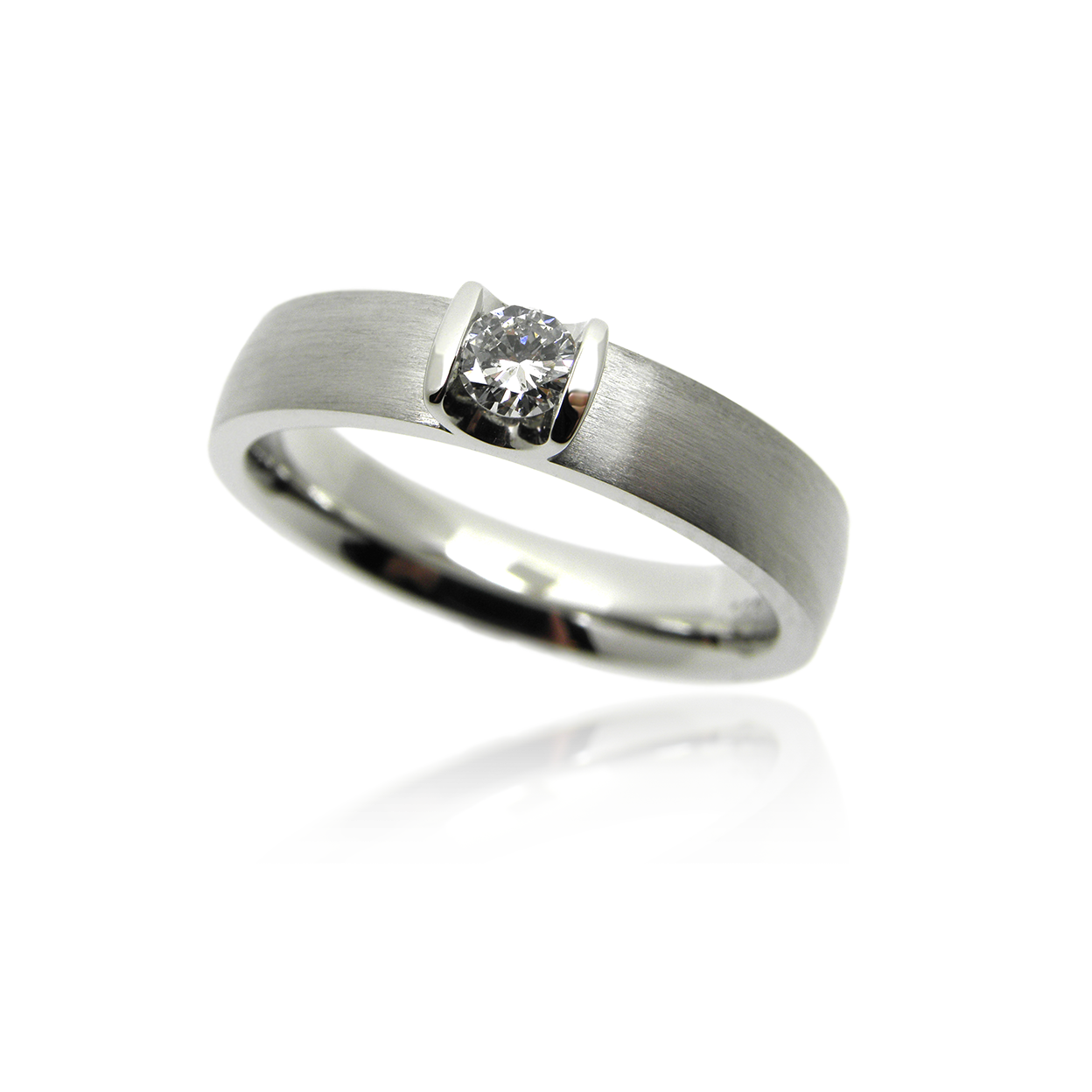 Verlobungsring, Engagement, Solitär, Palladium, Diamantring, Brillant, brilliant cut, matt, setting, goldschmied, goldsmith, manufacture, faktor s, sahak, winterthur, zürich, swissmade, jewellery, jewelry