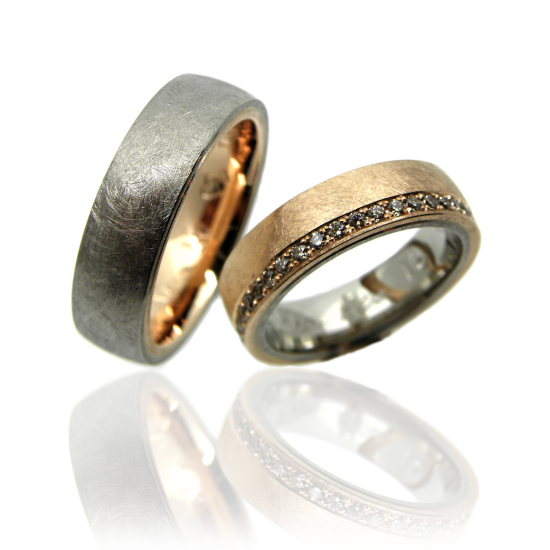 Trauringe, Eheringe, Alliance, Partnerringe, Memoire, Weissgold, Rotgold, Brillanten, Anfertigung, Goldschmied, Faktor S, Trauringschmiede, Trauringlounge, Winterthur, Zürich, wedding band, wedding ring, wedding, bicolour, alliance ring, diamond ring, briliant cut, fancy brown, wedding jewelry, goldsmith, sahak, zurich, swissmade, jewellery, jewelry