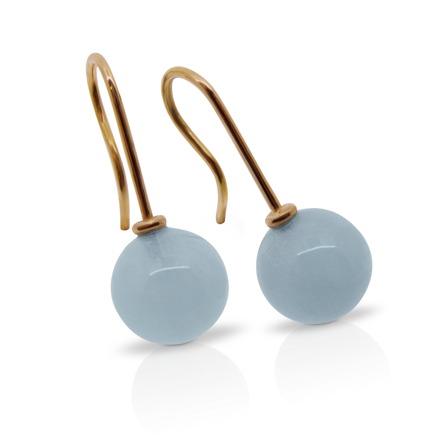 Ohrschmuck, ohrhäner, rotgold, edelsteine, aquamarin, kugeln, schwanenhals, elegant, goldschmuck, goldschmiede, atelier, elegant, modern, puristisch, Earrings, ear pendants, rose gold, gemstones, aquamarine, balls, gooseneck, elegant, gold jewelry, goldsmith, atelier, elegant, modern, puristic, sahak, winterthur, faktor s, swissmade, jewellery, jewelry, zurich, zürich, design