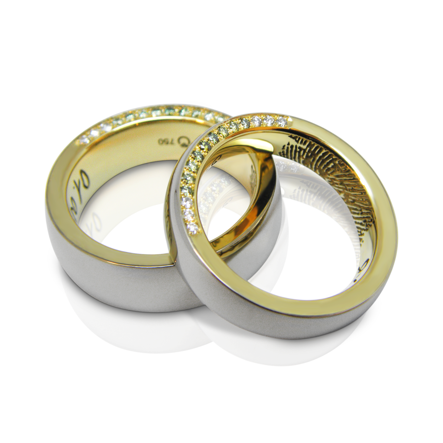 trauringe, eheringe, partnerringe, hochzeitsringe, hochzeitsschmuck, hochzeit, axial, gelbgold, weissgold, bicolor, diamanten, brillanten, nordlichter, farbig, Diamantschmuck, alliance, fingerabruck, lasergravur, individuell, gravur, modern, anfertigung, goldschmied, zürich, wedding rings, wedding rings, partner rings, wedding rings, wedding jewelry, axial, yellow gold, white gold, bicolor, diamonds, brilliants, northern lights, colored, diamond jewelery, alliance, fingerprint, laser engraved, individual, engraving, modern, made, goldsmith, zurich, winterthur, sahak, faktor s, aurora, swissmade, jewelry, jewellery, marriage, wedding