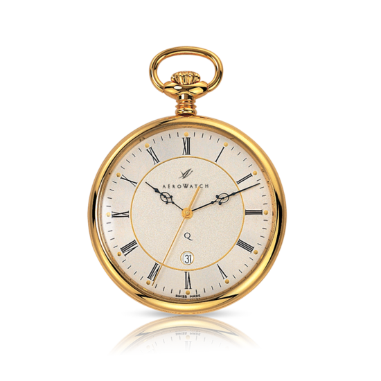 taschenuhr, pocket watch, watch, uhr, dandy, klassisch, uhrmacher, watch maker, aerowatch, faktor s, sahak jewellery, jewelry, goldschmiede, zürich, zurich, winterthur, swissmade, quartz, uhrwerk, batterie, pvd, gelbgold